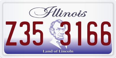 IL license plate Z353166