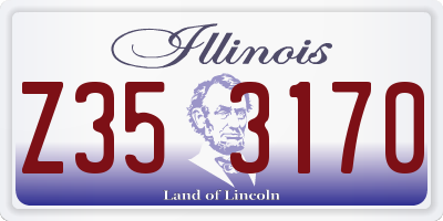 IL license plate Z353170