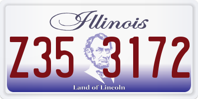 IL license plate Z353172