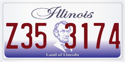 IL license plate Z353174