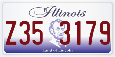 IL license plate Z353179