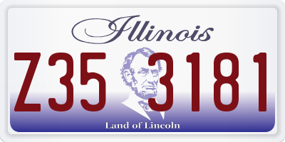 IL license plate Z353181