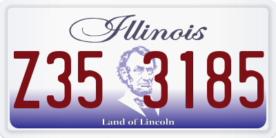 IL license plate Z353185