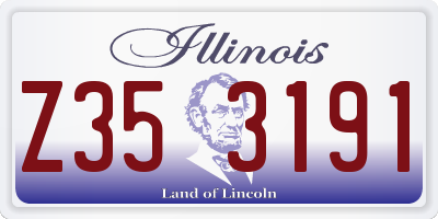 IL license plate Z353191