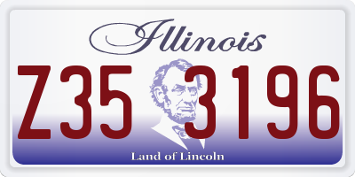 IL license plate Z353196