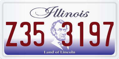IL license plate Z353197