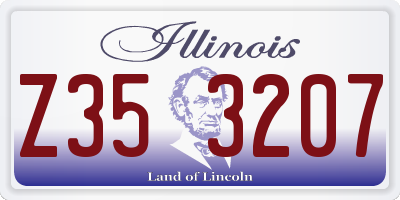 IL license plate Z353207