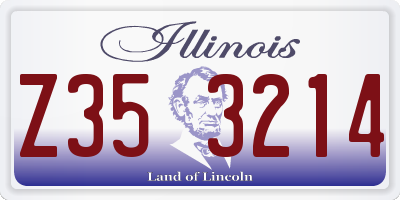 IL license plate Z353214