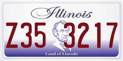 IL license plate Z353217