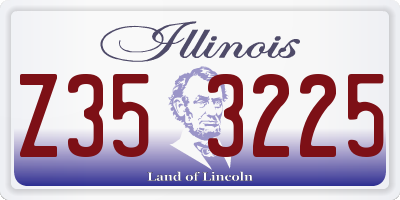 IL license plate Z353225