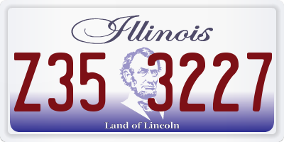 IL license plate Z353227