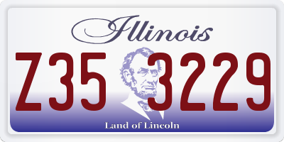 IL license plate Z353229