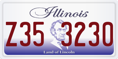 IL license plate Z353230