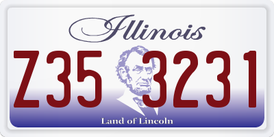 IL license plate Z353231