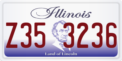 IL license plate Z353236
