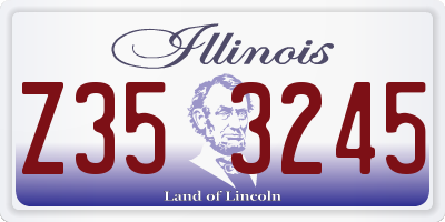 IL license plate Z353245
