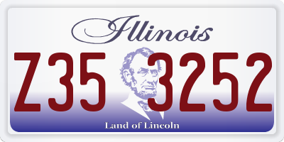 IL license plate Z353252