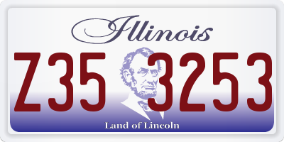 IL license plate Z353253
