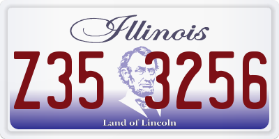 IL license plate Z353256