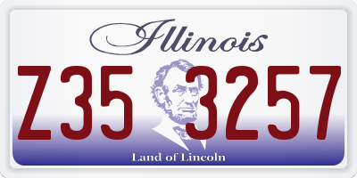 IL license plate Z353257