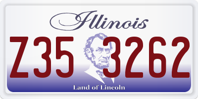 IL license plate Z353262