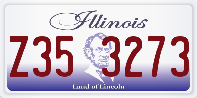 IL license plate Z353273