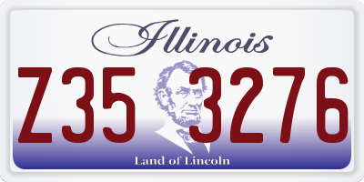 IL license plate Z353276