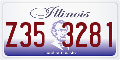 IL license plate Z353281
