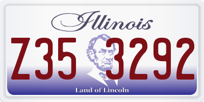 IL license plate Z353292