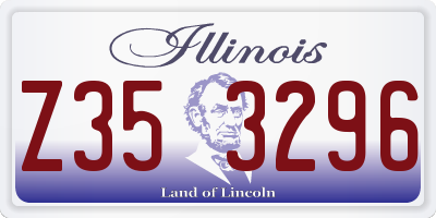 IL license plate Z353296
