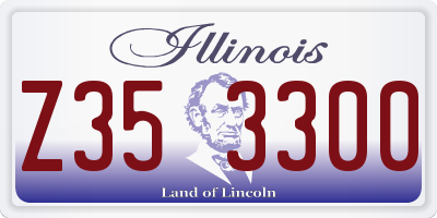 IL license plate Z353300