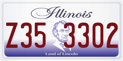 IL license plate Z353302