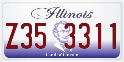 IL license plate Z353311
