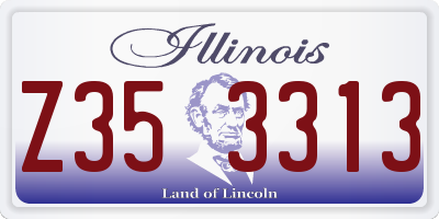 IL license plate Z353313
