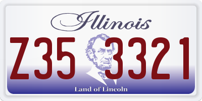 IL license plate Z353321