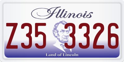 IL license plate Z353326