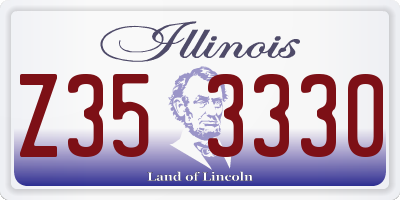 IL license plate Z353330