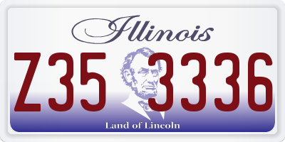IL license plate Z353336