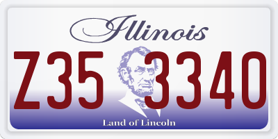 IL license plate Z353340