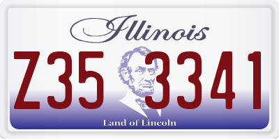 IL license plate Z353341