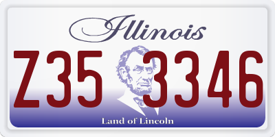 IL license plate Z353346