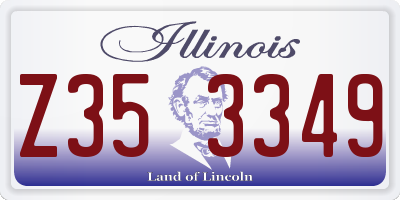 IL license plate Z353349