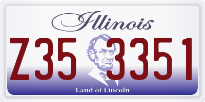 IL license plate Z353351