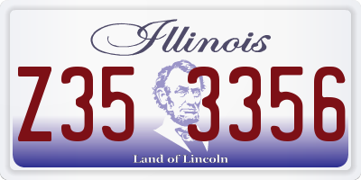 IL license plate Z353356