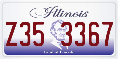 IL license plate Z353367