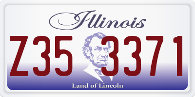 IL license plate Z353371