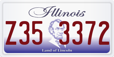 IL license plate Z353372