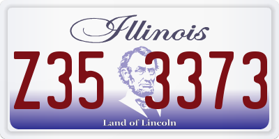 IL license plate Z353373