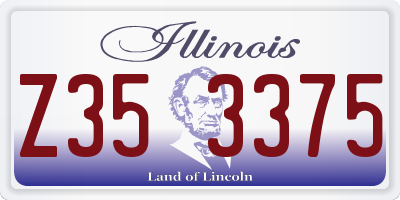 IL license plate Z353375
