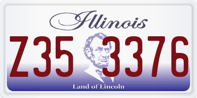 IL license plate Z353376